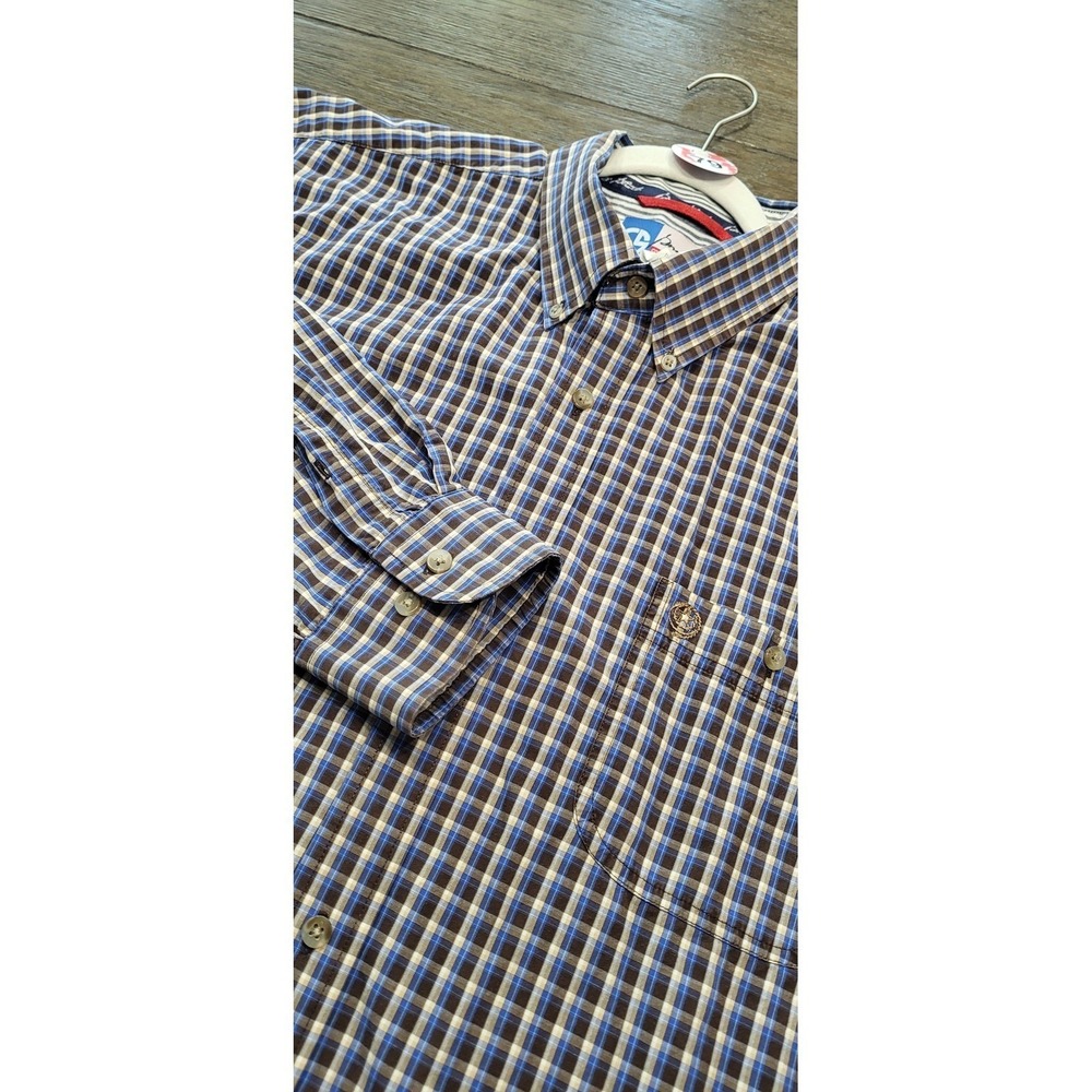 George Strait Western Flannel Shirt Mens 3XLT Mint Long Sleeve Button Up #79